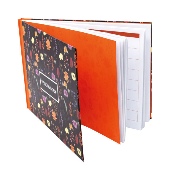 Pukka Pad Bloom Visitors Book Black 9687-BLM