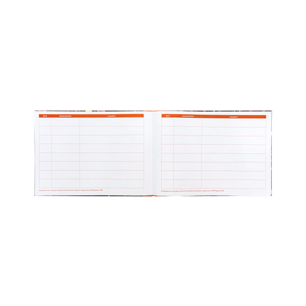 Pukka Pad Bloom Visitors Book Black 9687-BLM