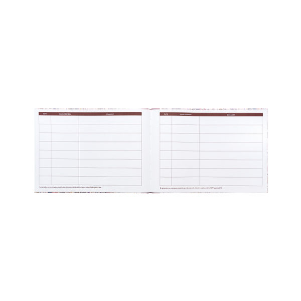 Pukka Pad Bloom Visitors Book Cream 9688-BLM