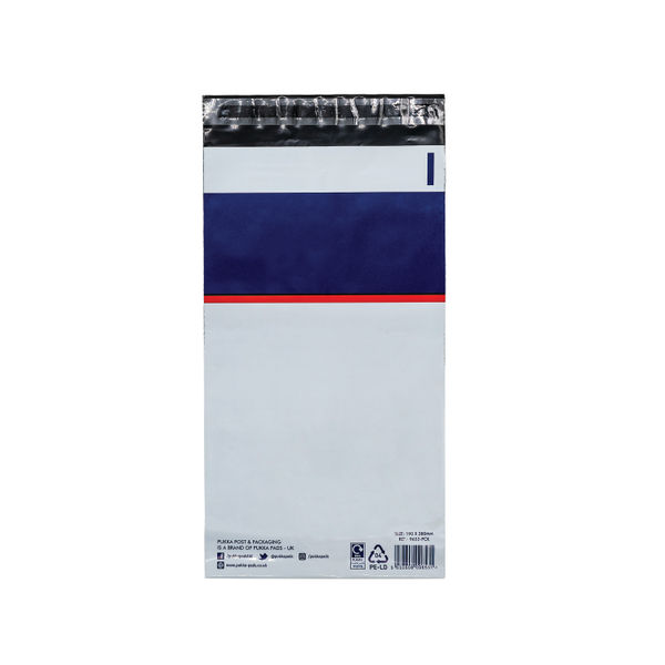 Pukka Poly Mailer Size 2 190x340mm White (Pack of 10)