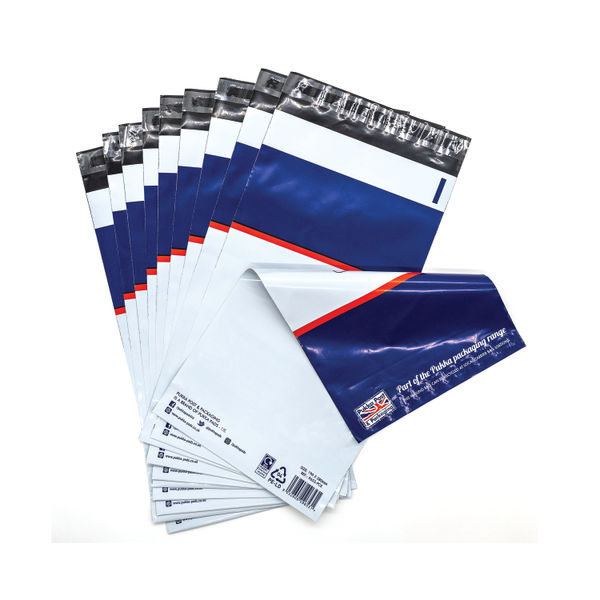 Pukka Poly Mailer Size 2 190x340mm White (Pack of 10)