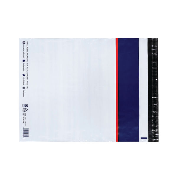 Pukka Poly Mailer Size 5 410x500mm White (Pack of 10)