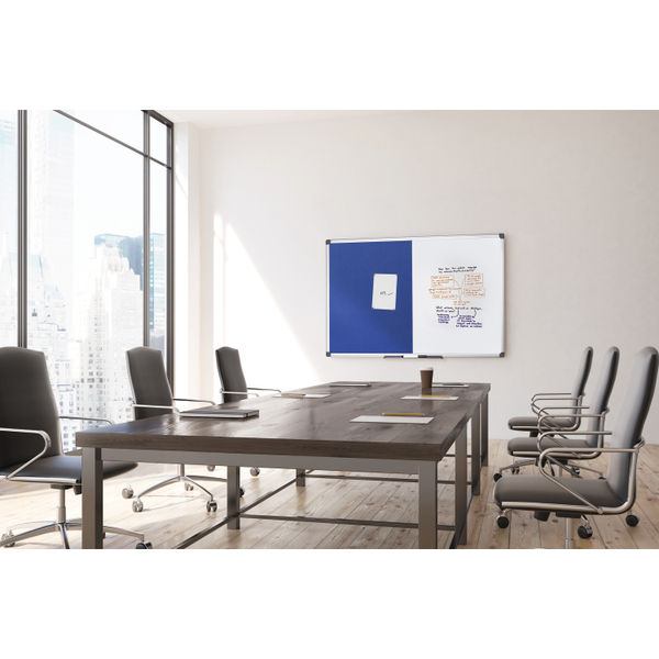 Bi-Office Maya Combination Board Blue Felt/Drywipe Surface 180x120cm XA2717170