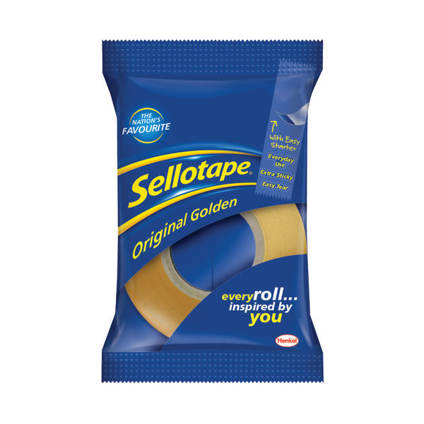 Sellotape Golden Tape 24mm x 33m (Pack of 6) - 1443254