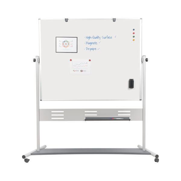 Bi-Office Evolution Mobile Board Lacquered Steel Surface 120x90cm QR5203GR