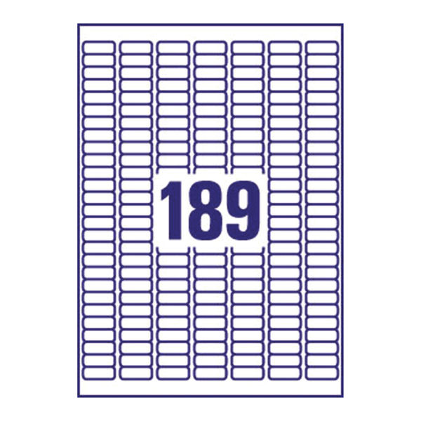Avery Inkjet Mini Labels 189 Per Sheet White (Pack of 4725) J8658-25
