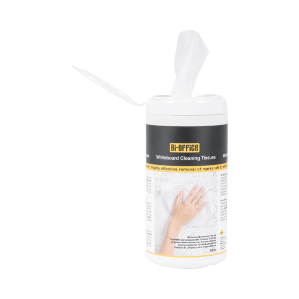 Bi-Office Whiteboard Cleaning Wet Wipes (Pack of 100) BC02