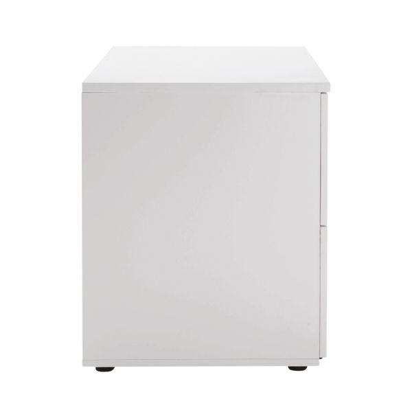 Jemini 2 Drawer Desk Side Filing Cabinet 850x630x770mm White KF78665