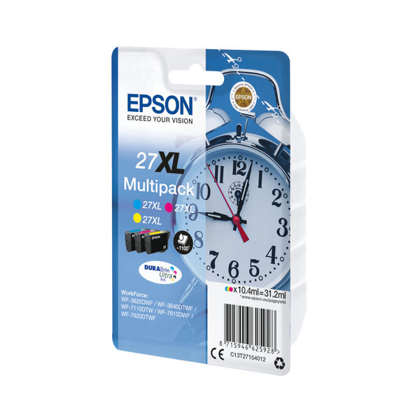 Epson 27XL Ink Cartridge DURABrite Ultra Alarm Clock Multipack HY CMY C13T27154012