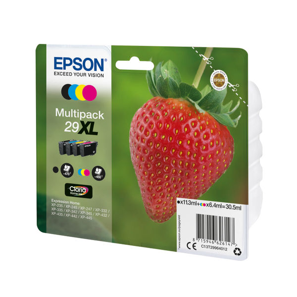 Epson 29XL Home Ink Cartridge Claria High Yield Multipack Strawberry CMYK C13T29964012