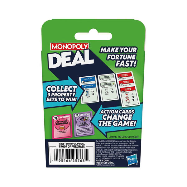 Hasbro Monopoly Deal Card Game 285 G0351