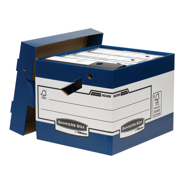 Fellowes Bankers Box Heavy Duty Blue and White Ergo Box (Pack of 10) 0038801