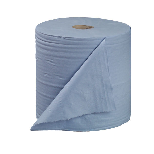 2Work 2-Ply Forecourt Roll 400m Blue (Pack of 2) CT34137