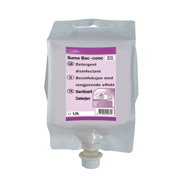 Diversey Suma Bac D10 Detergent and Disinfectant Concentrate 1.5 Litre (Pack of 4) 7010071