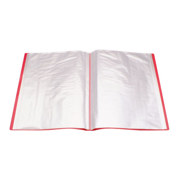 Q-Connect Polypropylene Display Book 40 Pocket Red KF01258