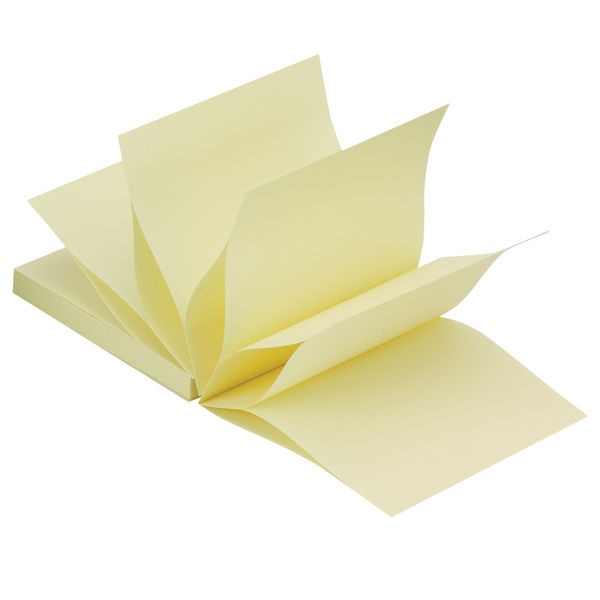 Q-Connect Fanfold Notes 75x75mm Yellow (Pack of 12) KF02161