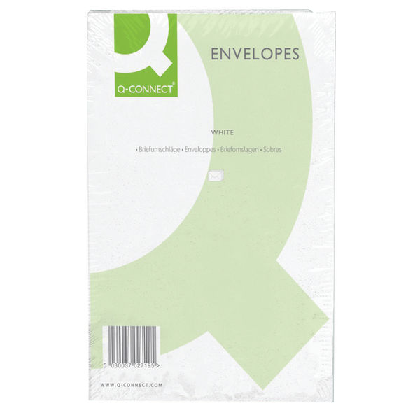 Q-Connect C4 Envelopes Window Peel and Seal 100gsm White (Pack of 250) KF03292