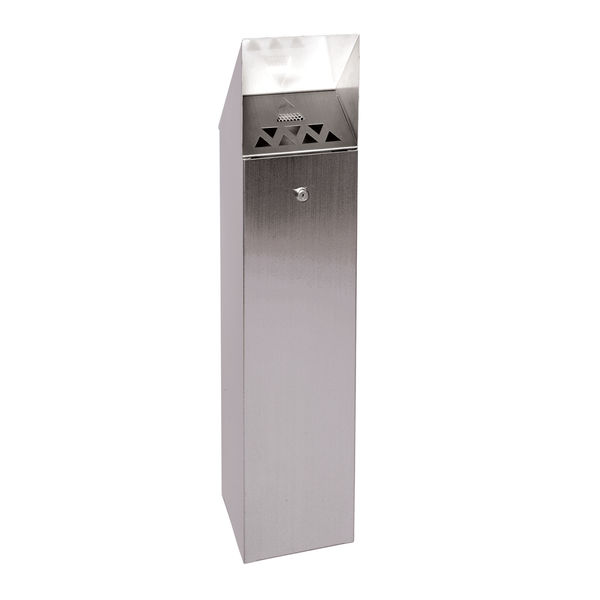 Silver Hooded Top Cigarette Ash Tower Bin 6.6 Litre 317468