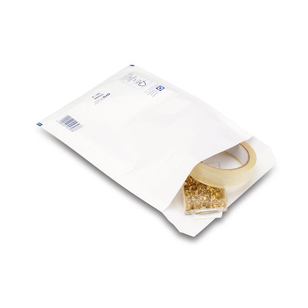 White Size 4 Bubble Lined Envelopes 75gsm, Pack of 100 - XKF71449