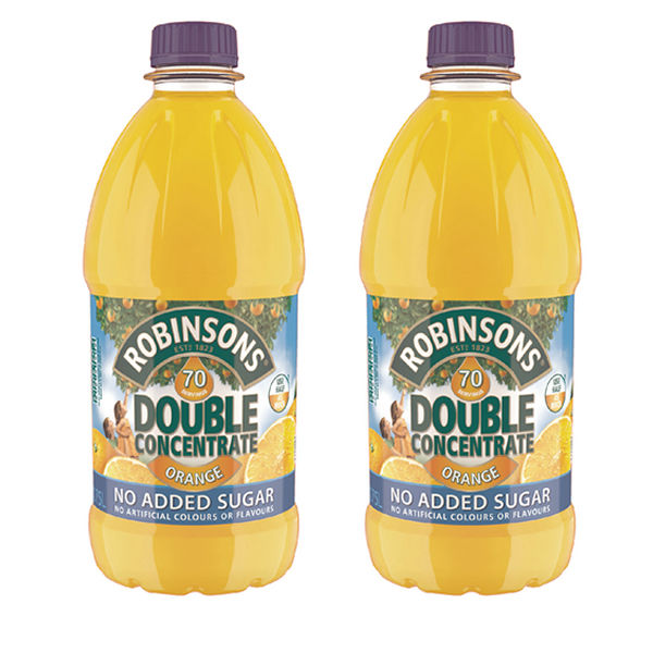 Robinsons Double Concentrate Orange Squash 1.75L, Pack of 2 - 402046