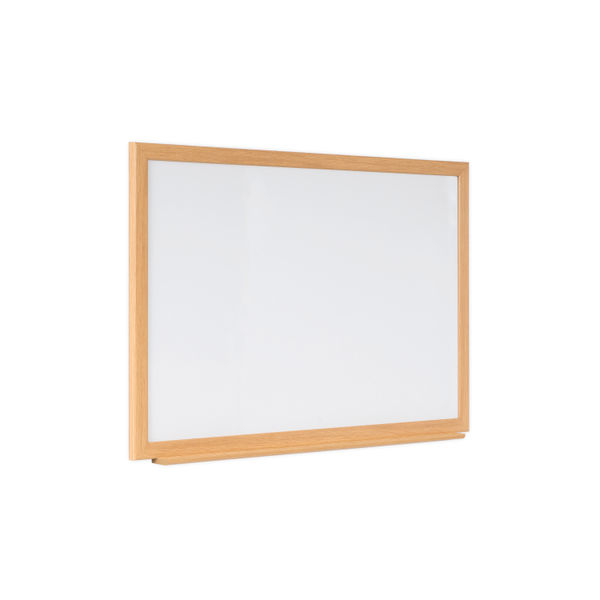 Earth Prime Magnetic Whiteboard 90x60cm Enamel Surf Oak MDF Frame CE06202318