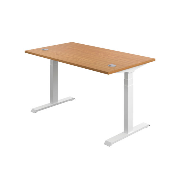 Jemini 1200mm Nova Oak/White Sit Stand Desk