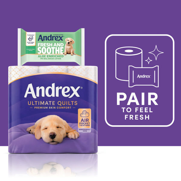 Andrex Ultimate Quilts Toilet Roll 3-Ply 115 Sheets Per Roll (Pack of 24) 4475901