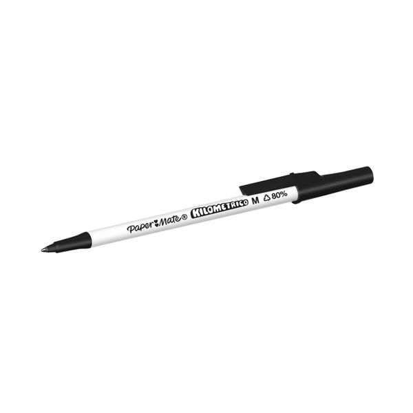 PaperMate Kilometrico Ballpoint Pen Medium 1.0mm Black (Pack of 8) 2187678