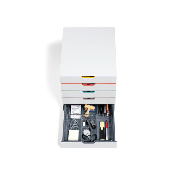 Durable VARICOLOR Desktop Organiser 5 Drawer Colour Coded Modular Storage A4+ 762527