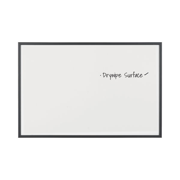 Bi-Office Basic Whiteboard Drywipe Surface Black Frame 90x60cm MP07001161