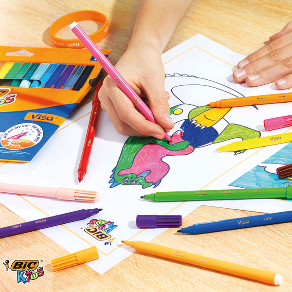 BIC Kids Kid Couleur Felt Tip Colouring Pens - Assorted Colours