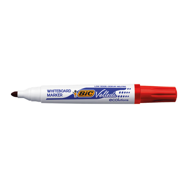 Bic Velleda 1701 Drywipe Marker Bullet Tip Red (Pack of 12) 1199170103