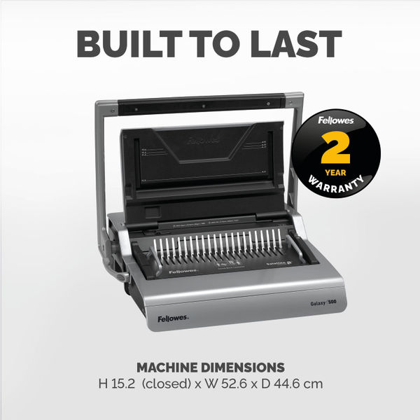 Fellowes Galaxy 500 Manual Comb Binding Machine 5622001