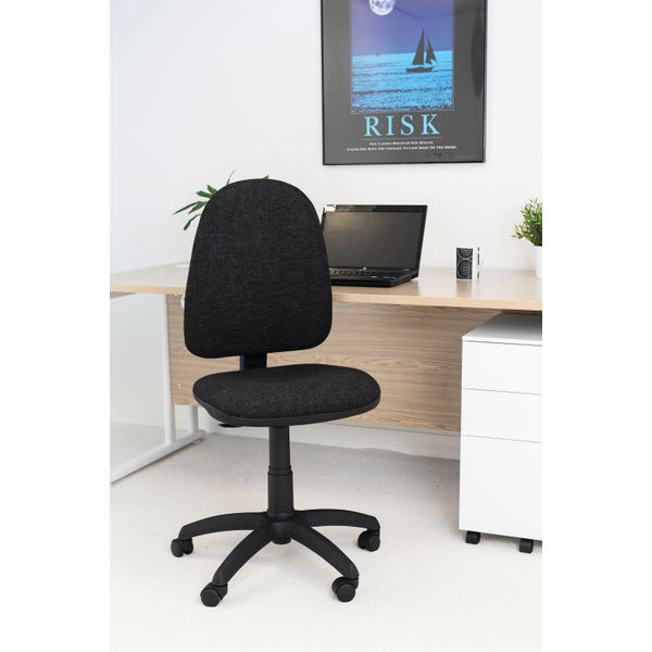 Jemini  High Back Operator Chair 600x600x1000-1130mm Charcoal KF50172