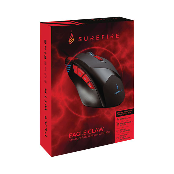 SureFire Eagle Claw Gaming 9-Button Mouse with RGB 48817