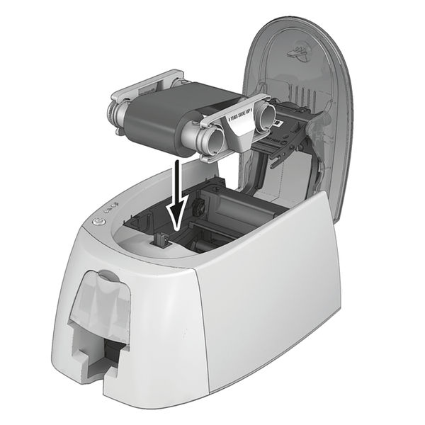 Durable DURACARD ID 300 ID Name Badge Card Printer with Ribbon and 100 Cards 891065