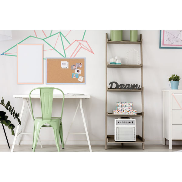 Bi-Office Pastel Cork Noticeboard Salmon Frame 600x400mm MC030011991