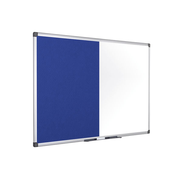 Bi-Office Maya Combination Board Blue Felt/Drywipe Surface 180x120cm XA2717170
