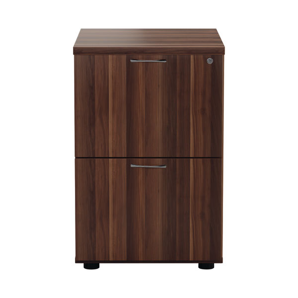 Jemini 2 Drawer Filing Cabinet 464x600x710mm Walnut KF78956