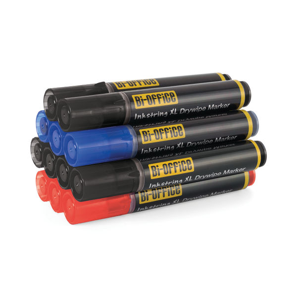 Bi-Office Drywipe Marker Assorted Colours (Pack of 12) PE4204
