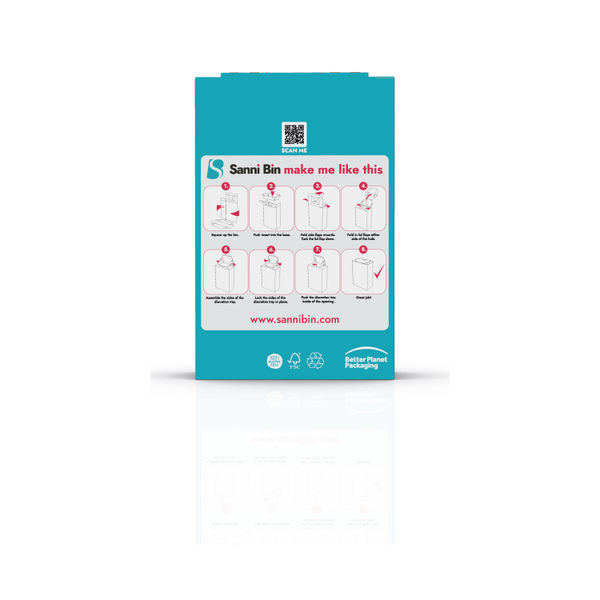 Sannibin Feminine Hygiene Flat Pack Disposal Bin (Pack of 10) SNB001