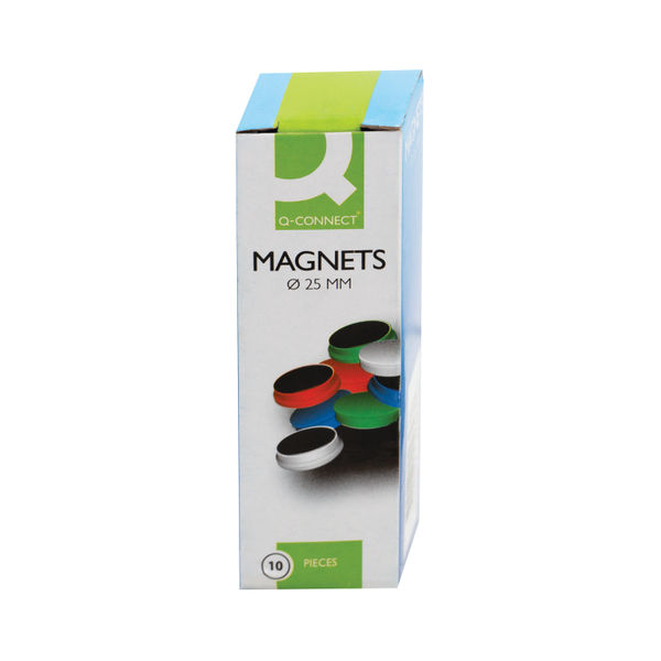 Q-Connect Round Magnet 25mm Assorted (Pack of 10) KF02643