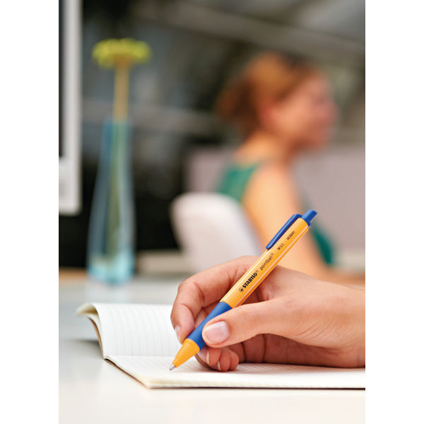 Stabilo Pointball Retractable Ballpoint Pen Blue (Pack of 10) 6030/41