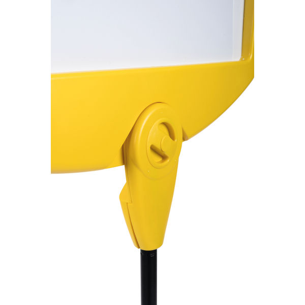 Bi-Office Yellow Arrow Floor Sign Magnetic Drywipe Surface SIG01010909