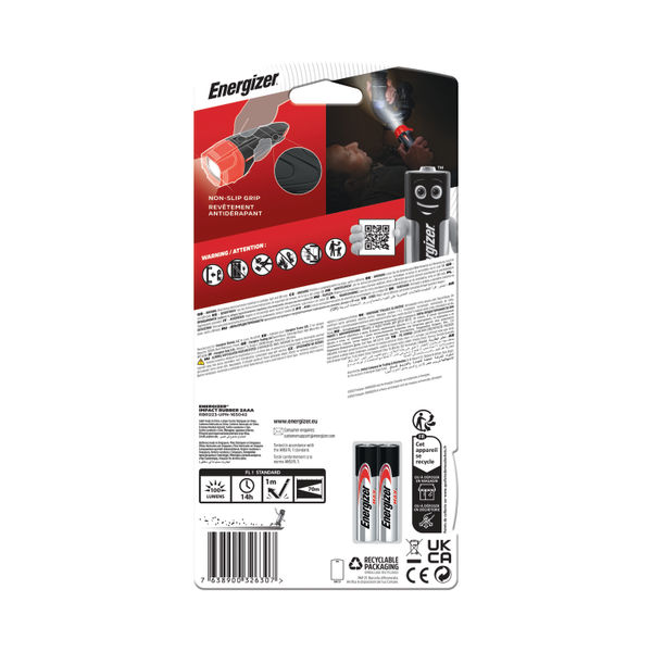 Energizer Impact Torch 18 Hours Run Time 2xAAA 632630