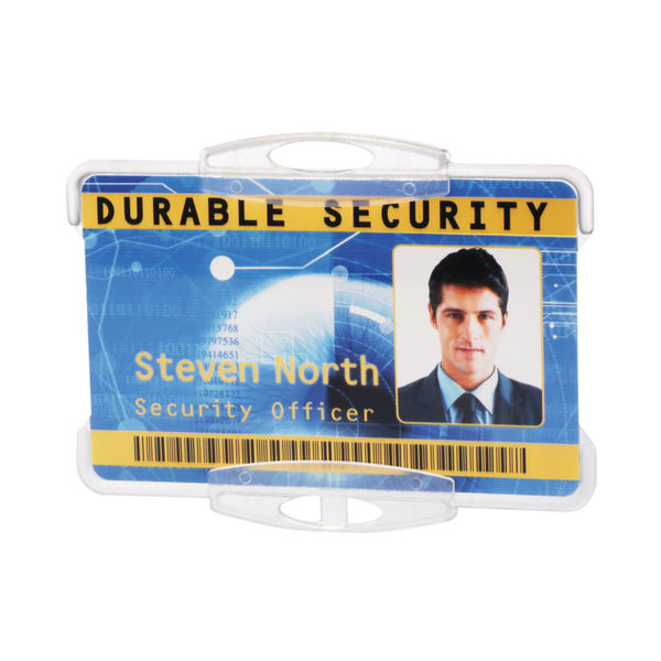 Durable Clear Single Card Holders (Pack of 10)