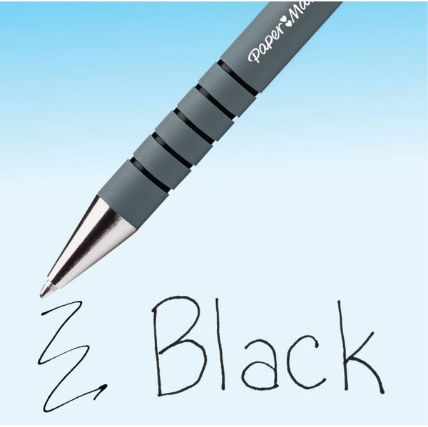PaperMate Flexgrip Ultra Retractable Ballpoint Pen Medium Black (Pack of 12) S0190393
