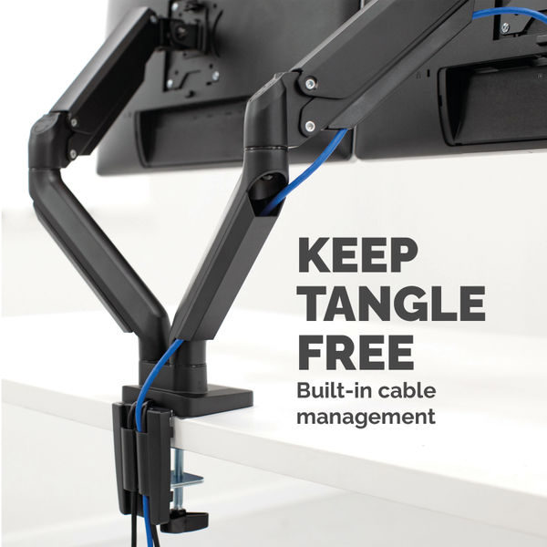 Fellowes Platinum Series Dual Monitor Arm Black 8042501