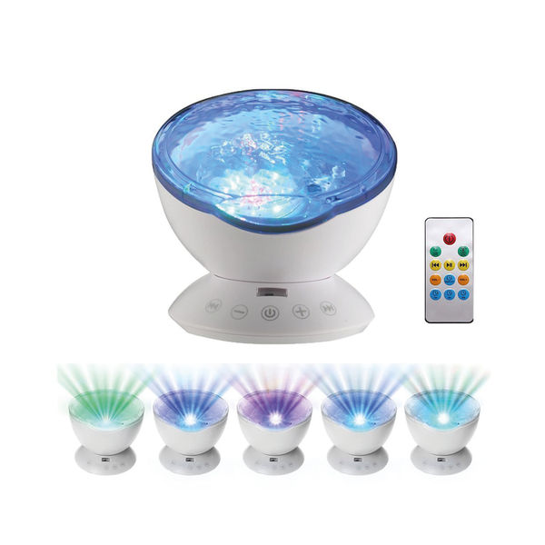 Ocean Wave Projector Lamp White SOWPM