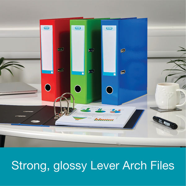 Oxford 70mm Lever Arch File Laminated A4 Light Blue 400132438